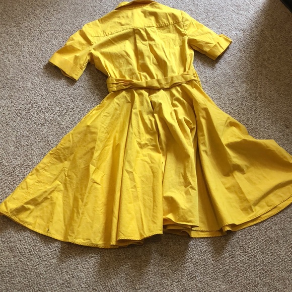 Badgley Mischka✨✨SALE✨✨yellow dress women’s SZ 6 - Picture 4 of 4